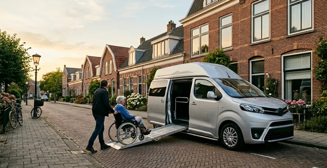 Moderne aangepaste auto met rolstoellift en behouden waarde