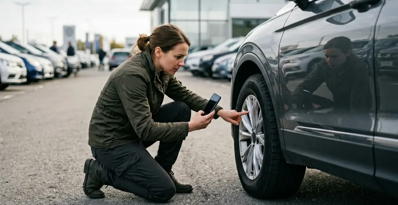 Professionele inspectie van huurauto met nadruk op schadepreventie