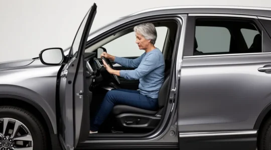 Ergonomische instap in auto voor rugpreventie