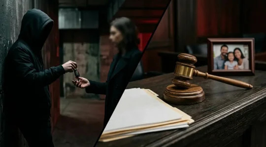 Dramatische compositie toont gevolgen van verzekeringsfraude met hoofdbestuurder